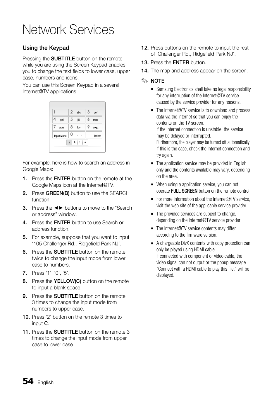 Network services | Samsung AK68-01859A User Manual | Page 54 / 69