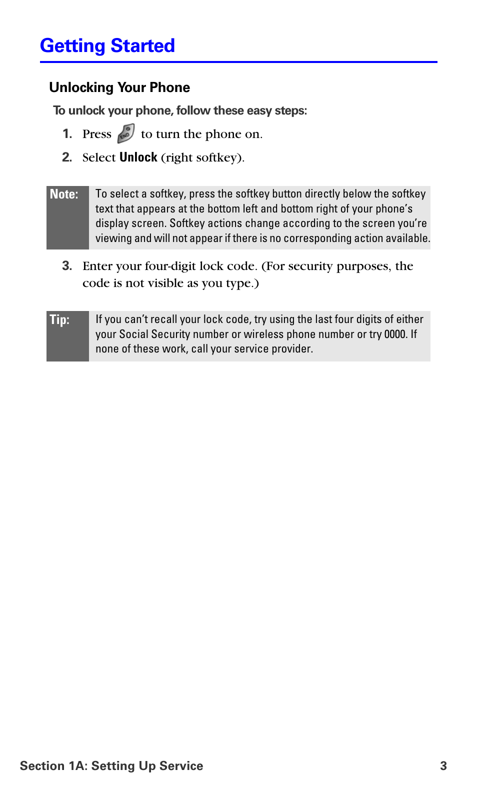 Getting started | Samsung A660 User Manual | Page 10 / 158