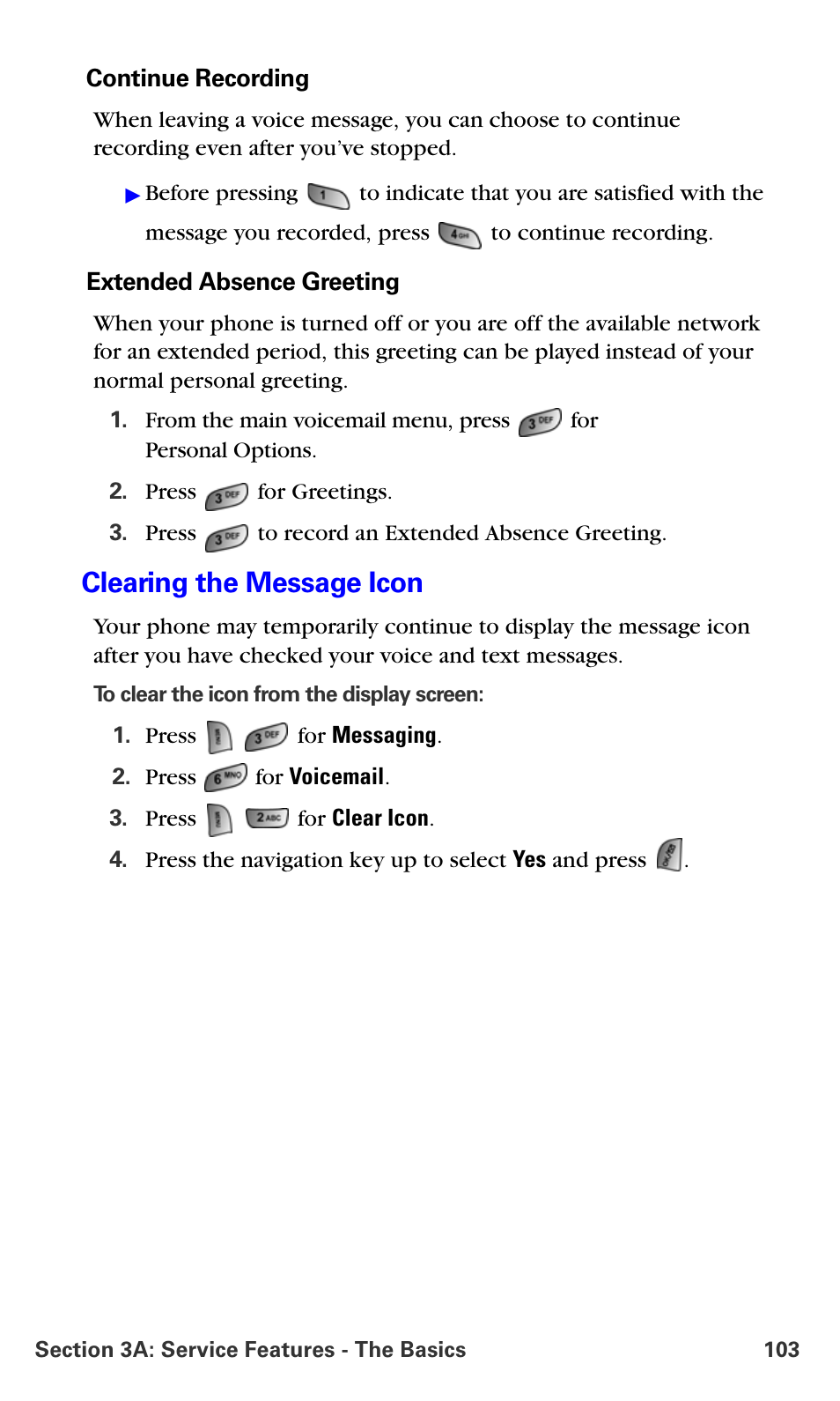 Clearing the message icon | Samsung A660 User Manual | Page 110 / 158