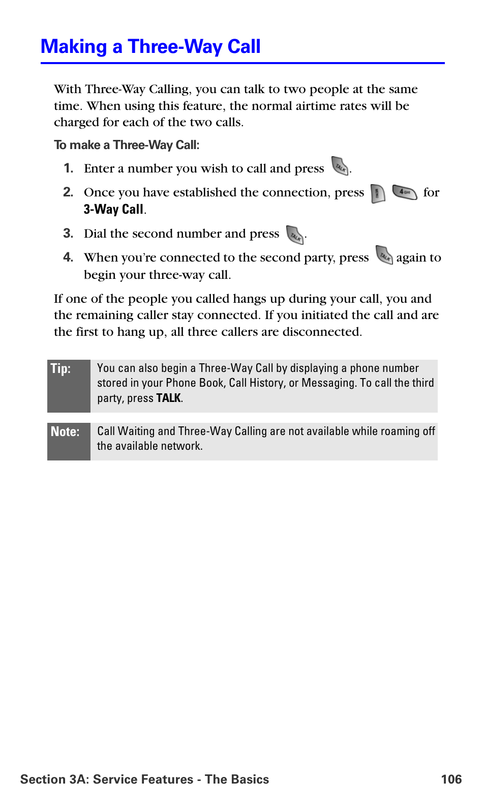 Making a three-way call | Samsung A660 User Manual | Page 113 / 158