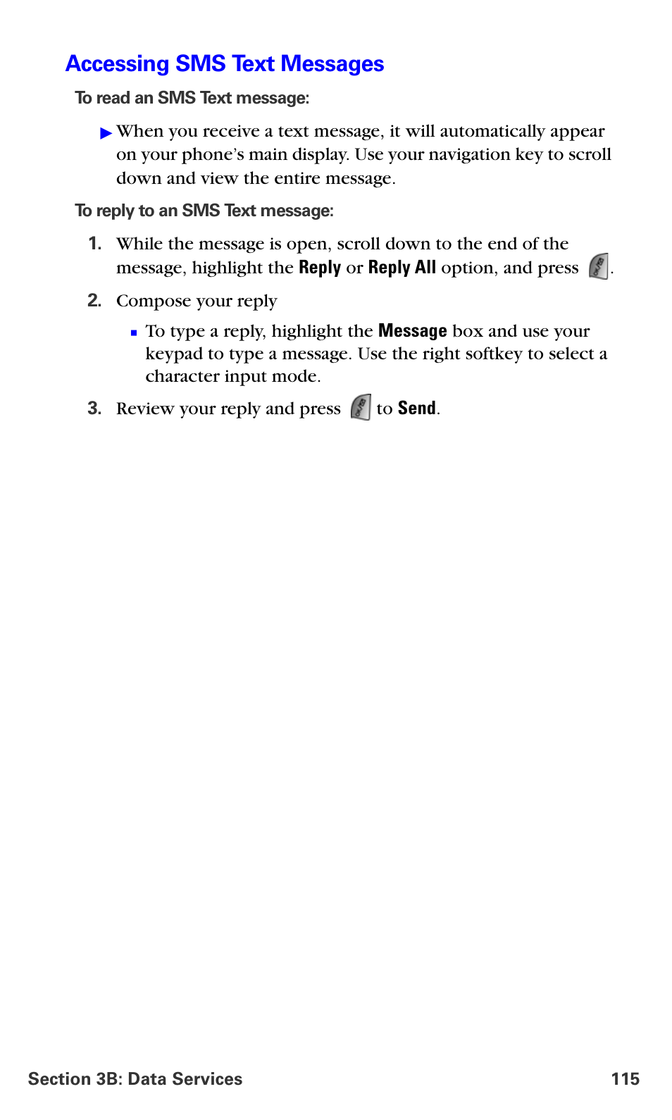 Accessing sms text messages | Samsung A660 User Manual | Page 122 / 158