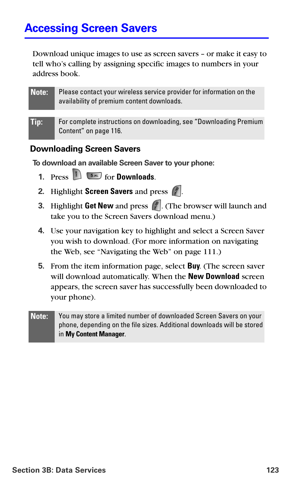Accessing screen savers | Samsung A660 User Manual | Page 130 / 158