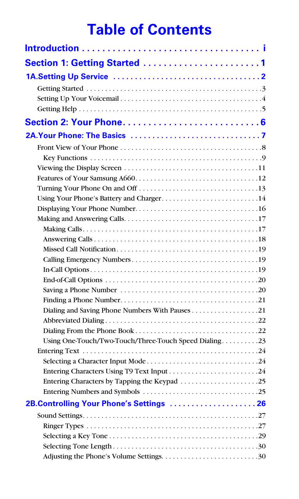 Samsung A660 User Manual | Page 2 / 158