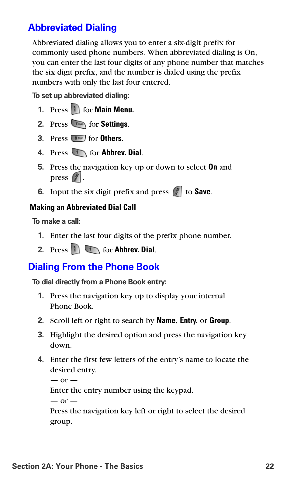 Abbreviated dialing, Dialing from the phone book | Samsung A660 User Manual | Page 29 / 158