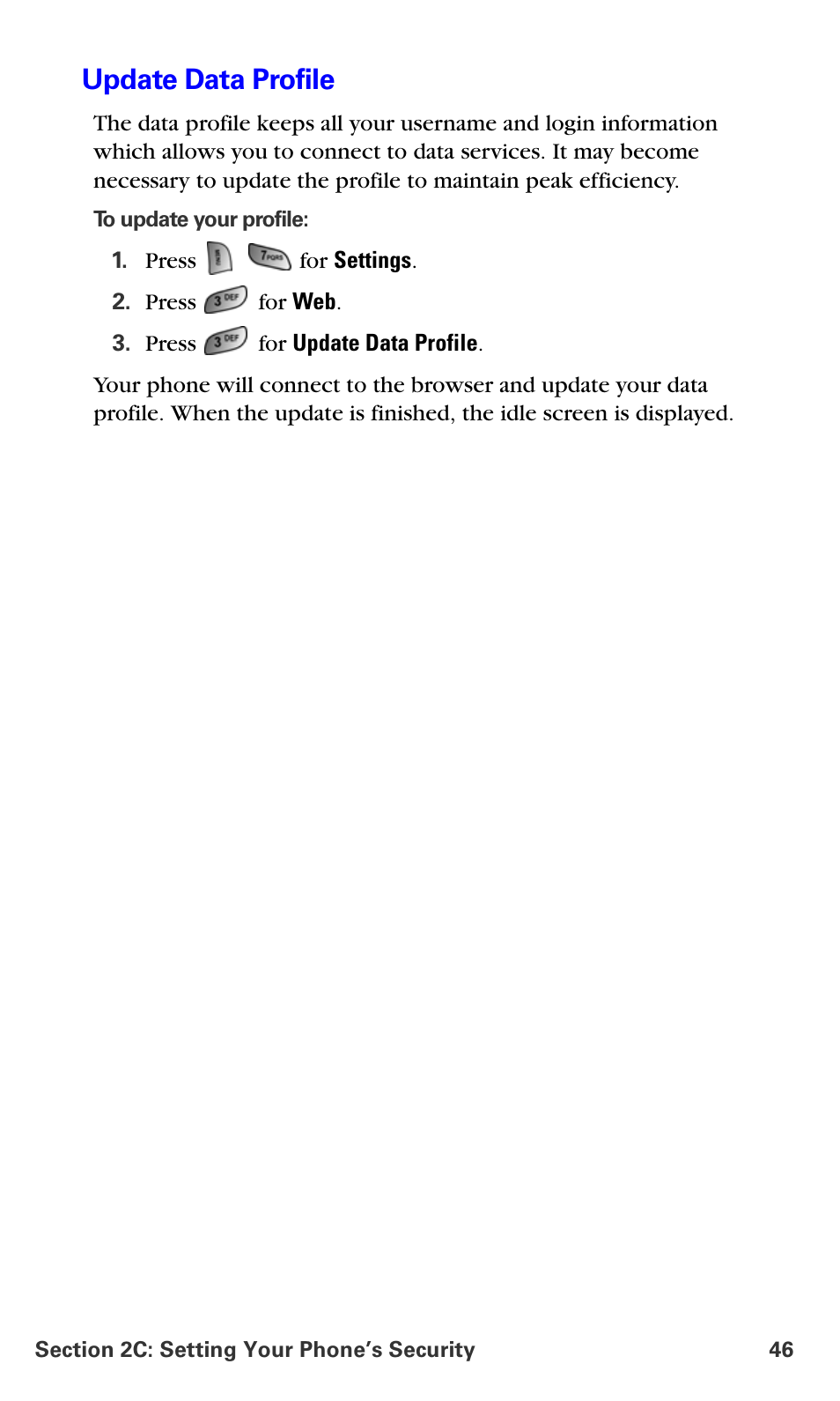 Update data profile | Samsung A660 User Manual | Page 53 / 158