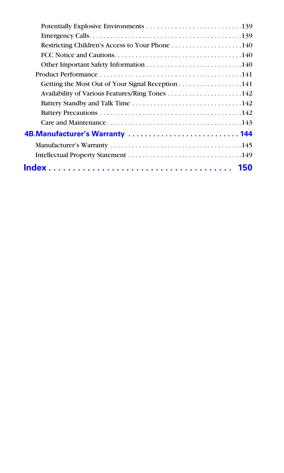 Index | Samsung A660 User Manual | Page 6 / 158