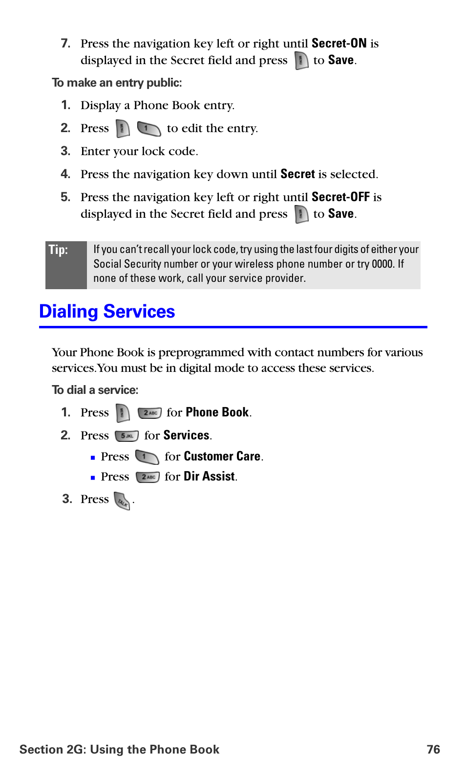 Dialing services | Samsung A660 User Manual | Page 83 / 158