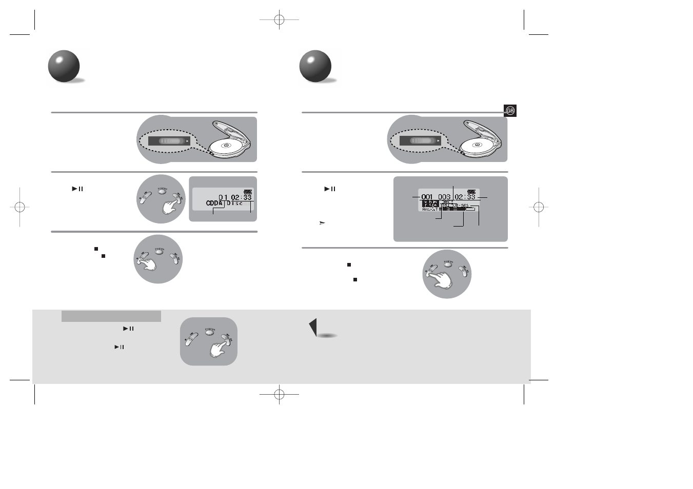 Cd playback, Mp3-cd playback | Samsung MCD-SM45 User Manual | Page 7 / 13