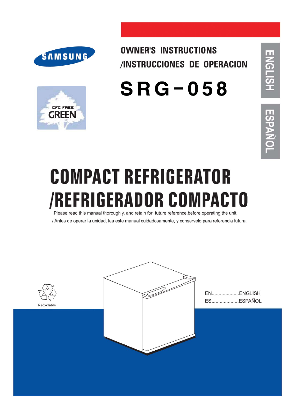 Samsung SRG-058  EN User Manual | 15 pages