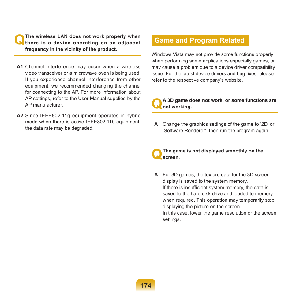 Game and program related | Samsung Q71 User Manual | Page 175 / 191