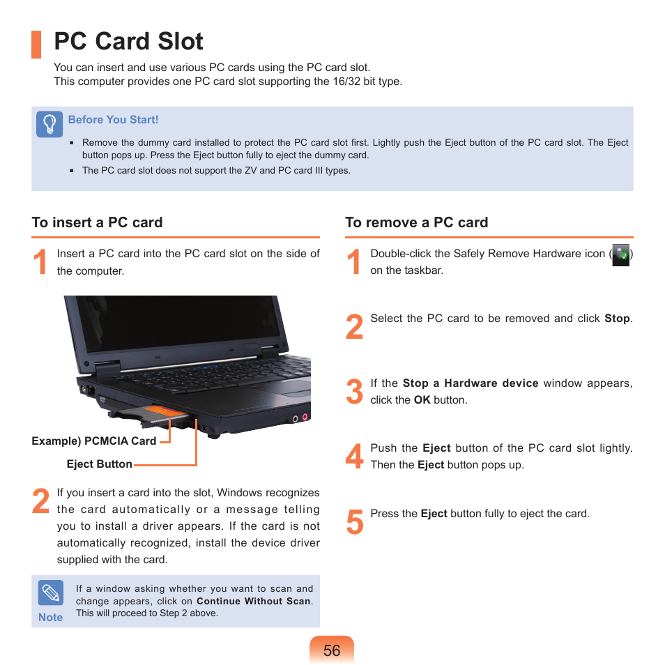 Pc card slot | Samsung Q71 User Manual | Page 57 / 191