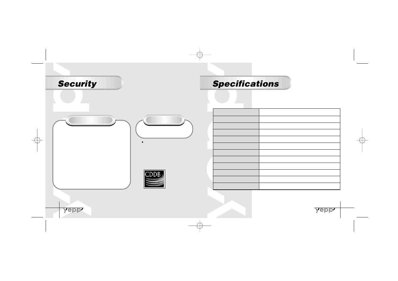 Security, Specifications, What is secumax? internet site | Samsung YP-30SH User Manual | Page 27 / 30