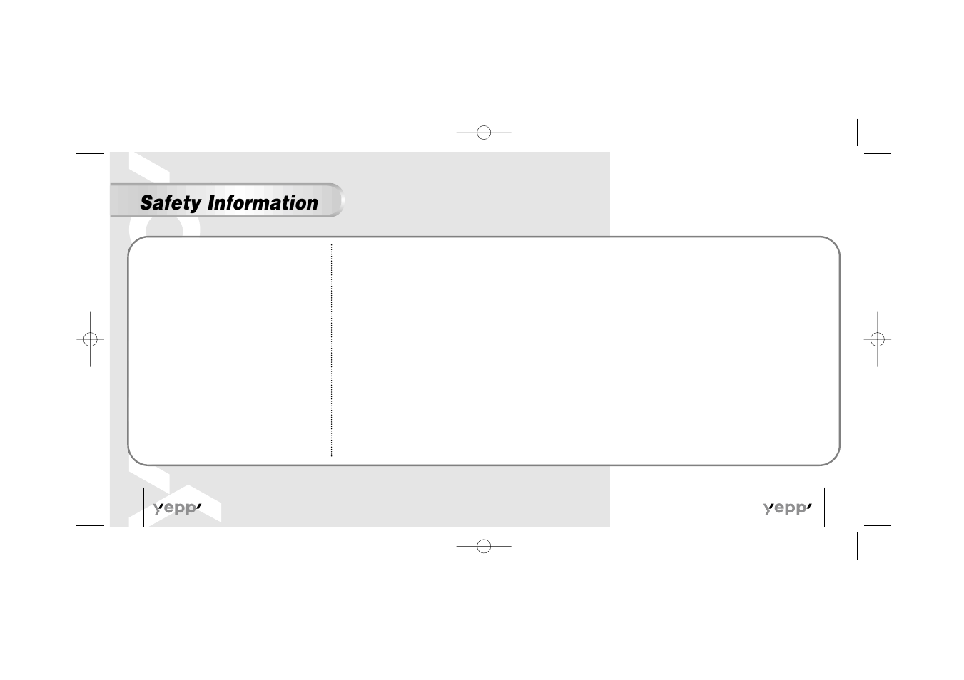 Safety information | Samsung YP-30SH User Manual | Page 28 / 30