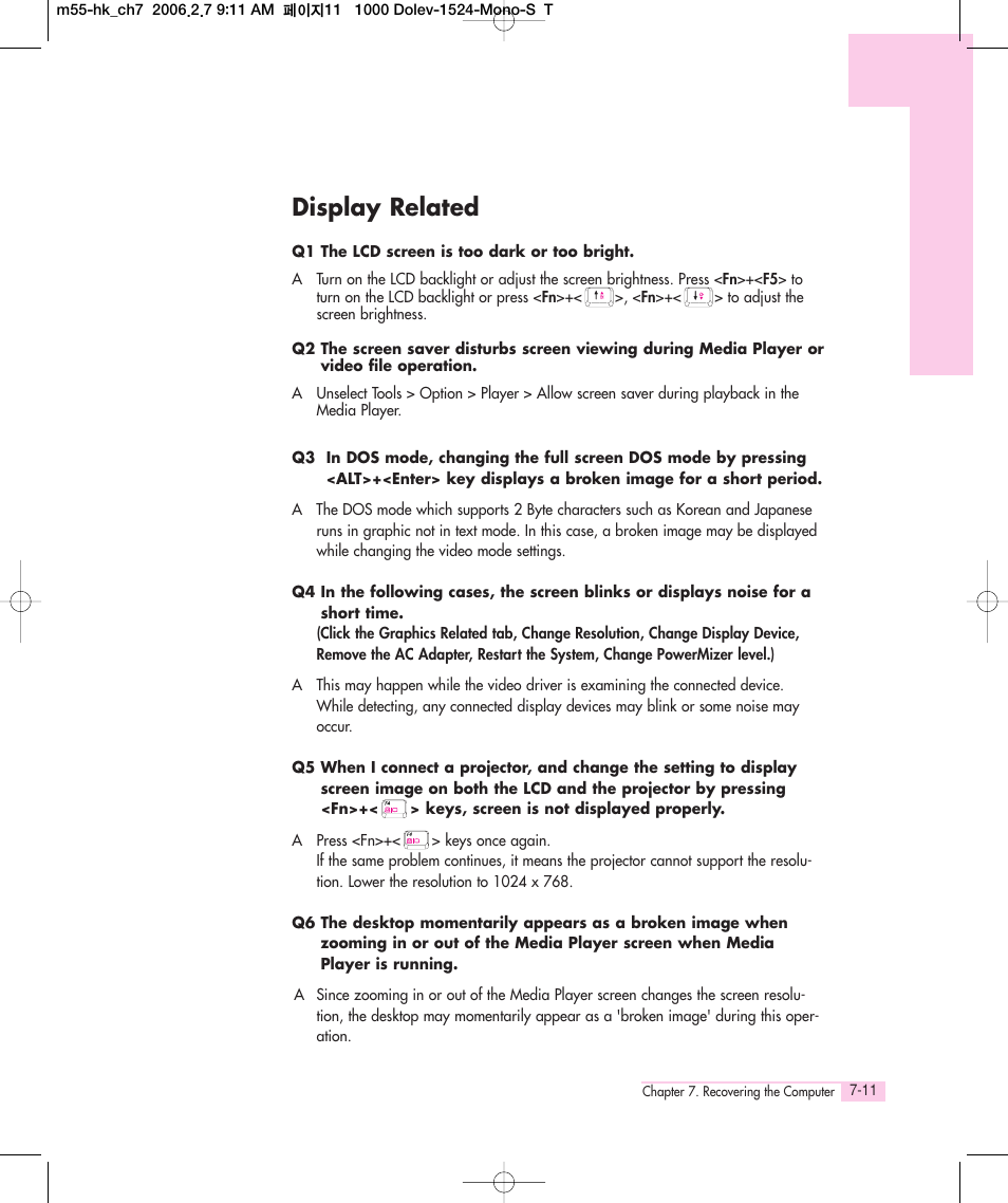 Display related | Samsung M55 User Manual | Page 135 / 161