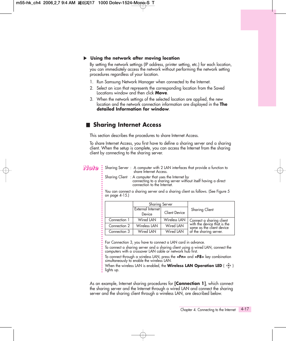 Sharing internet access | Samsung M55 User Manual | Page 83 / 161