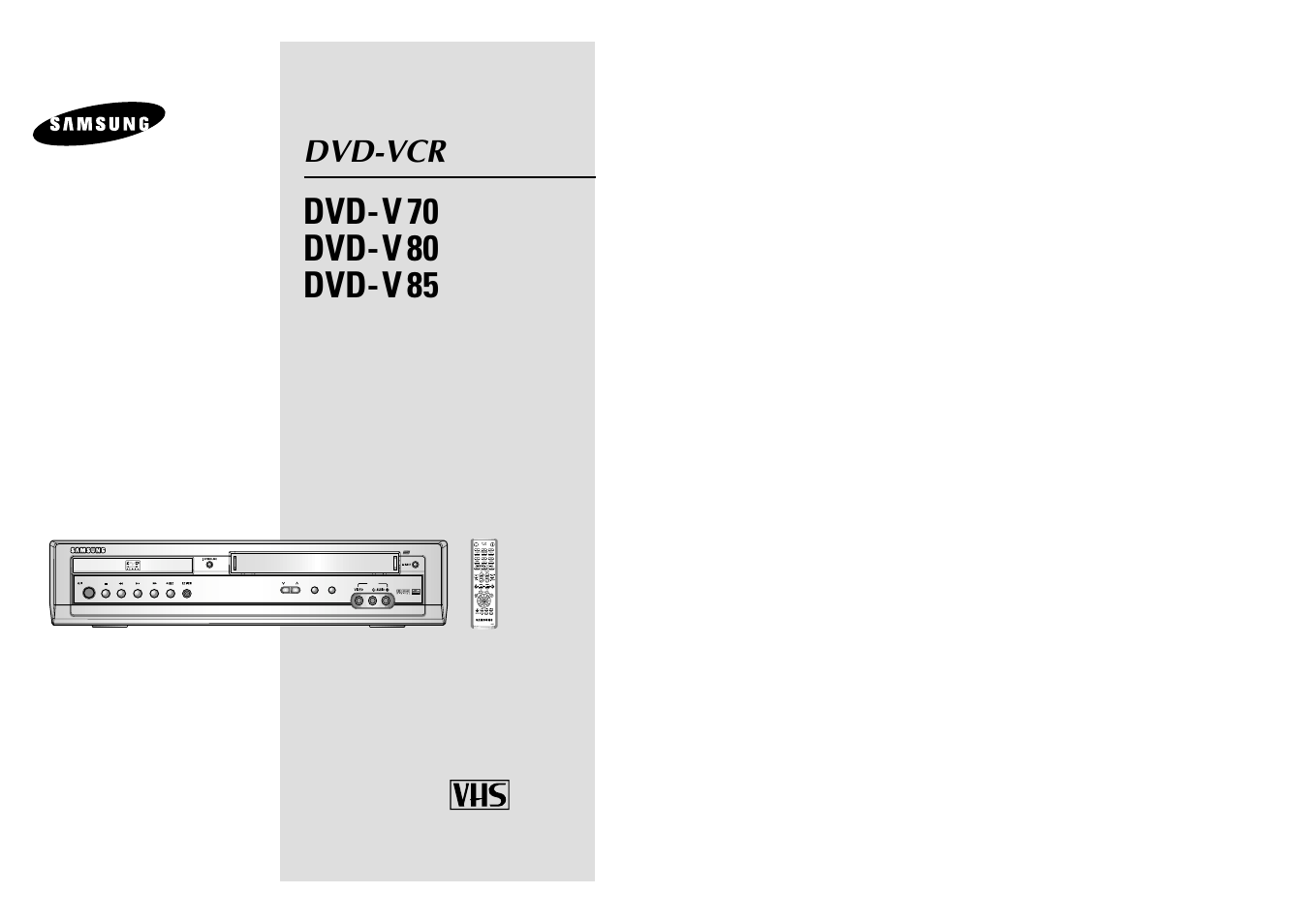 Samsung DVD-V85 User Manual | 37 pages