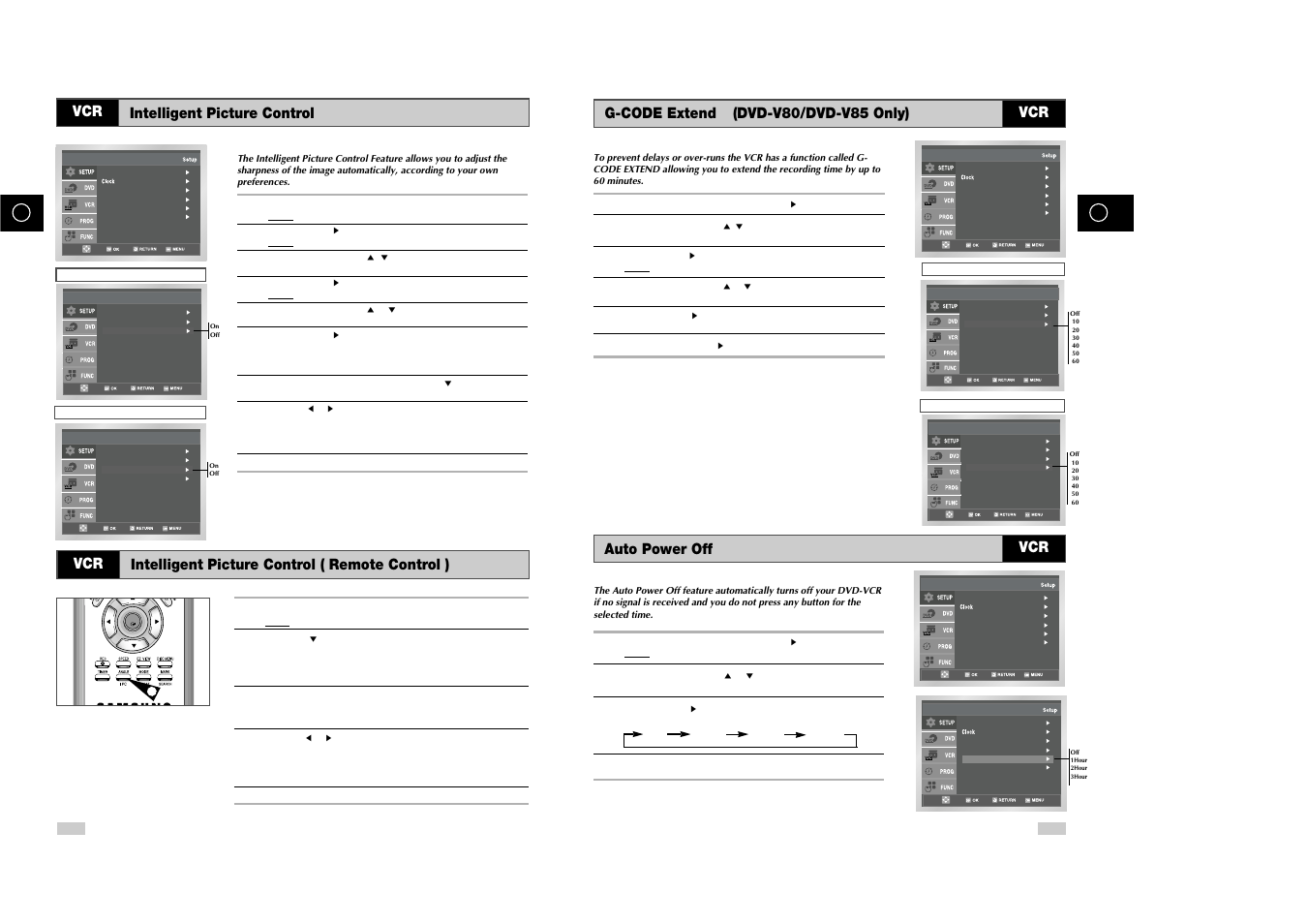 Auto power off | Samsung DVD-V85 User Manual | Page 15 / 37