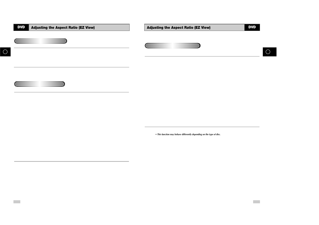 Adjusting the aspect ratio (ez view) dvd | Samsung DVD-V85 User Manual | Page 30 / 37