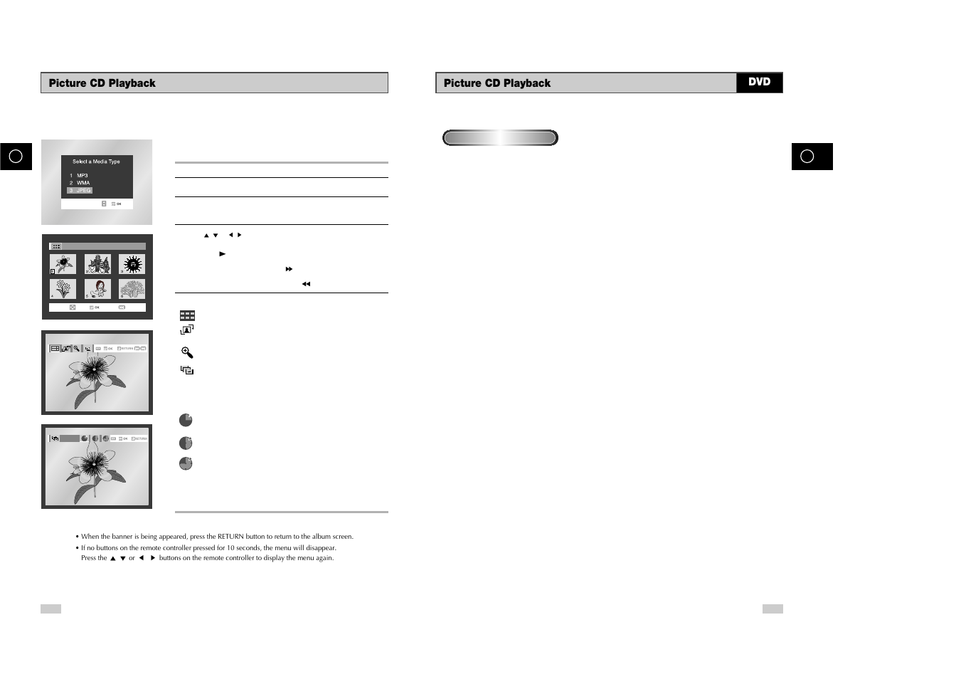 Picture cd playback dvd, Picture cd playback | Samsung DVD-V85 User Manual | Page 35 / 37