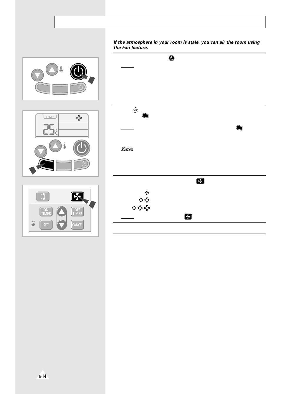 Airing your room | Samsung AQT18A1(A2)QE/B User Manual | Page 14 / 26