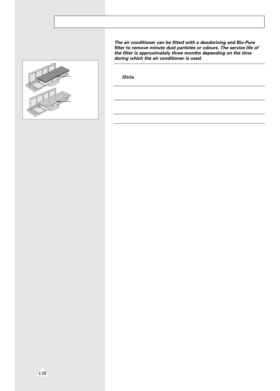Installing a filter (option) | Samsung AQT18A1(A2)QE/B User Manual | Page 24 / 26
