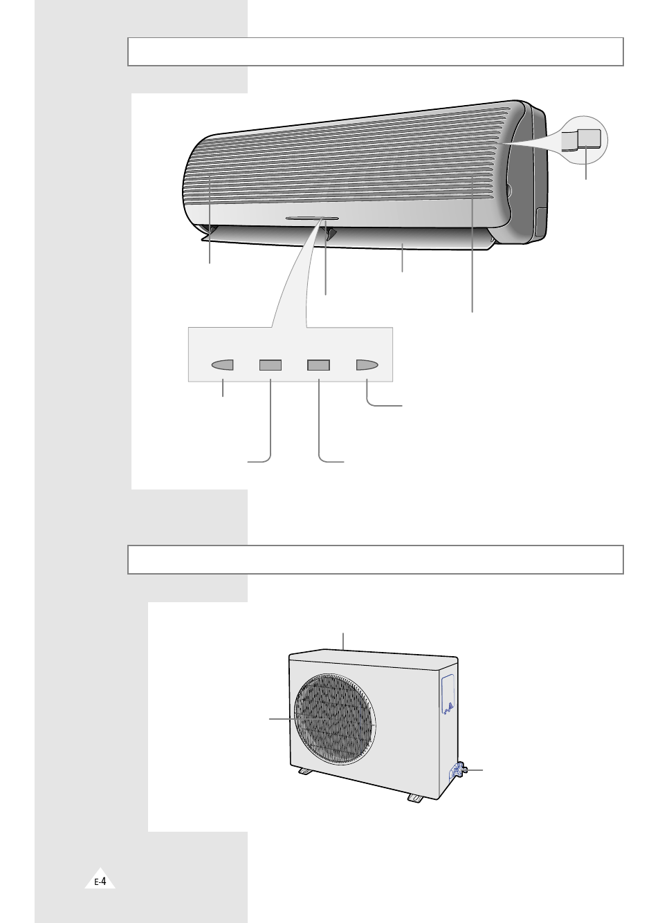 View of the indoor unit, View of the outdoor unit | Samsung AQT18A1(A2)QE/B User Manual | Page 4 / 26