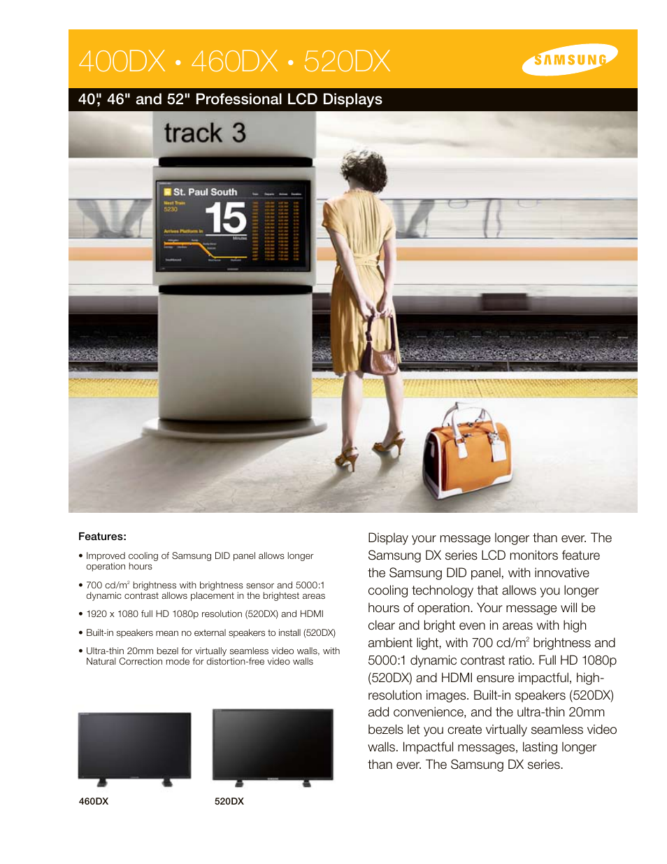 Samsung 520DX User Manual | 2 pages