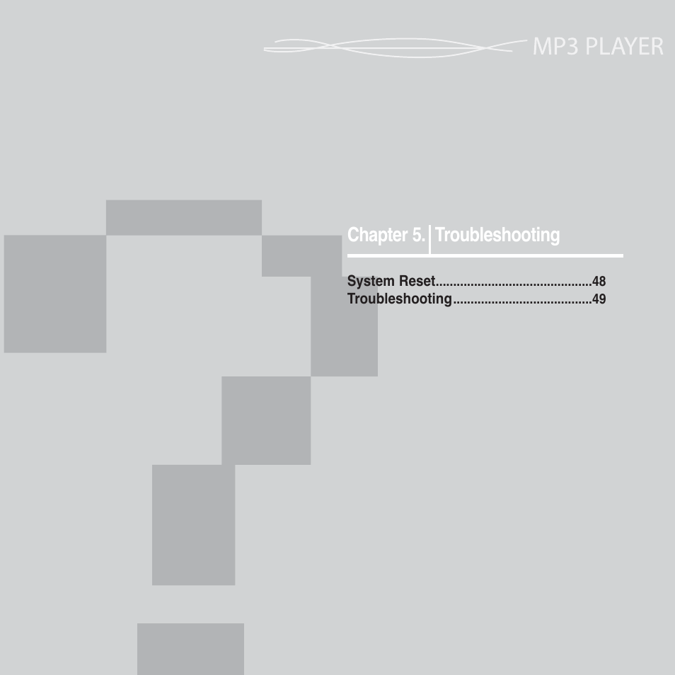 Chapter 5. troubleshooting | Samsung YP-F2 User Manual | Page 47 / 62