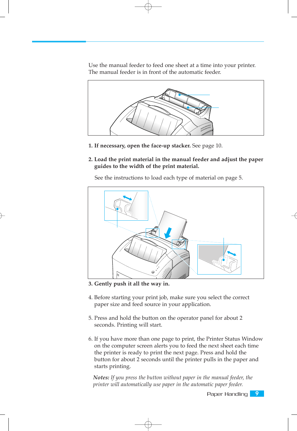 Feeding manually | Samsung ML-5050G User Manual | Page 14 / 39