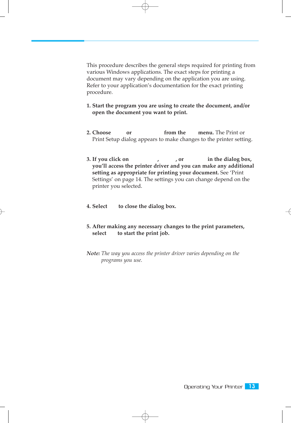 Printing a document | Samsung ML-5050G User Manual | Page 18 / 39