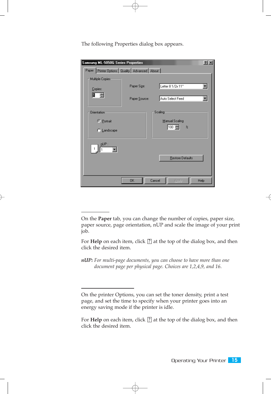 Samsung ML-5050G User Manual | Page 20 / 39