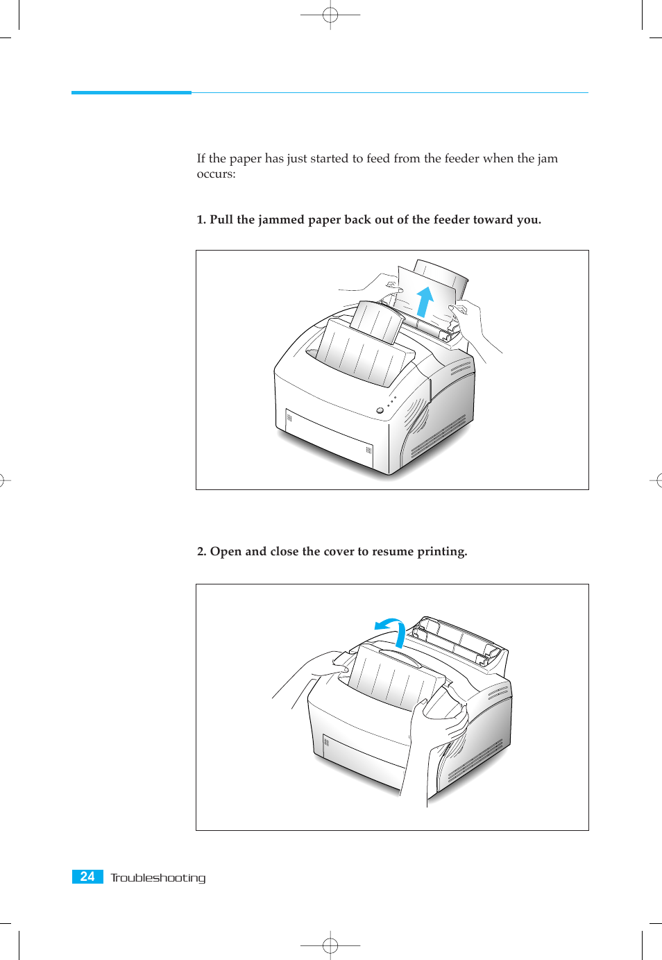 Clearing paper jams | Samsung ML-5050G User Manual | Page 29 / 39