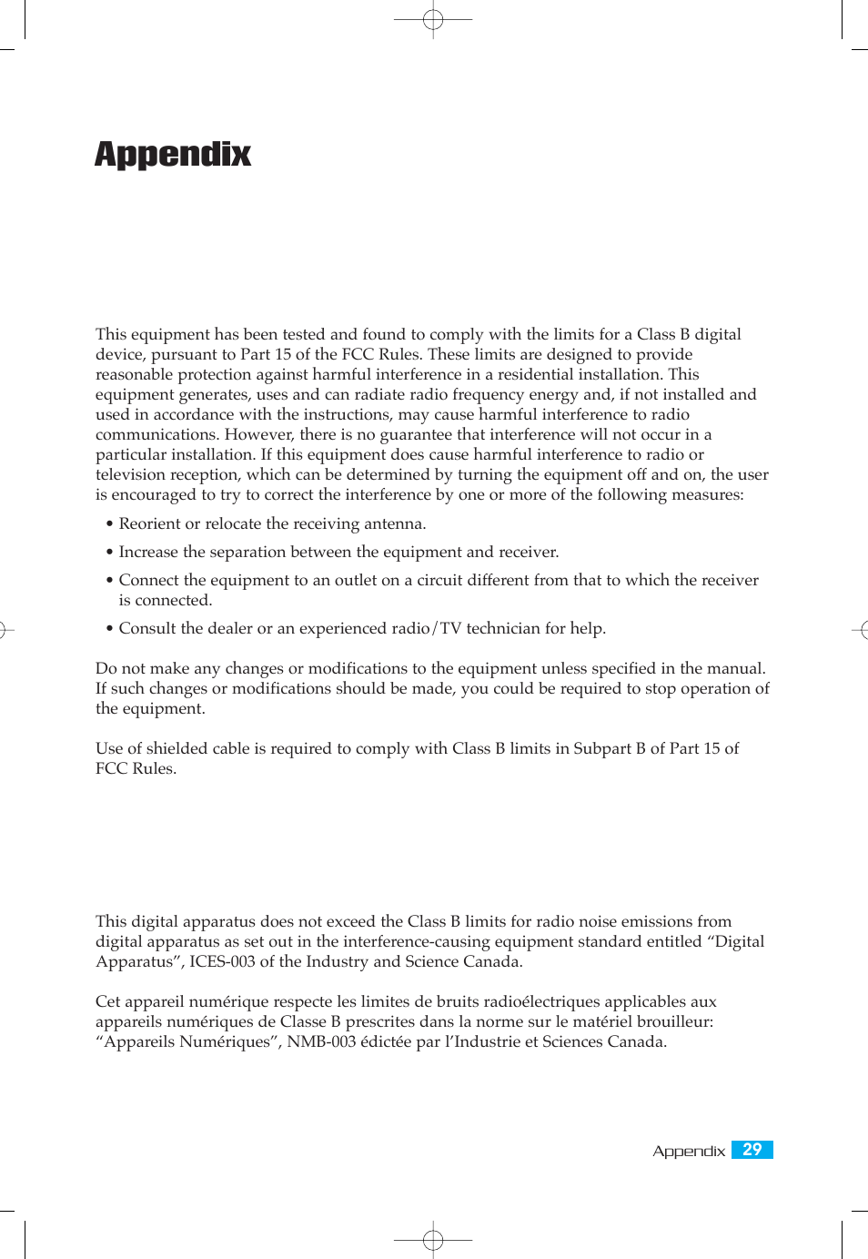 Appendix, Fcc regulations, Canadian radio interference regulations | Samsung ML-5050G User Manual | Page 34 / 39