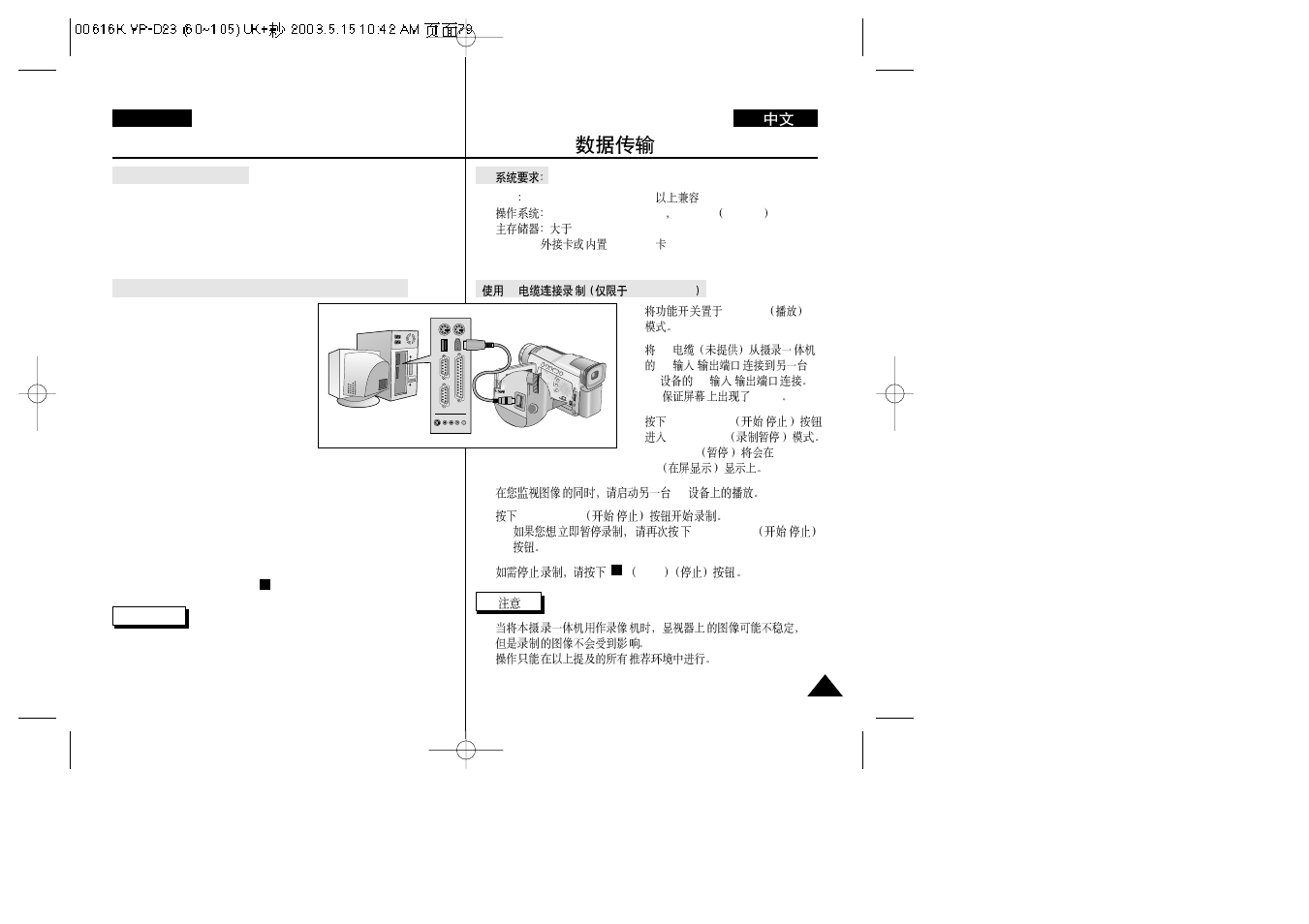 Ieee 1394 data transfer, Ieee 1394 | Samsung VP-D23i  EN User Manual | Page 79 / 106