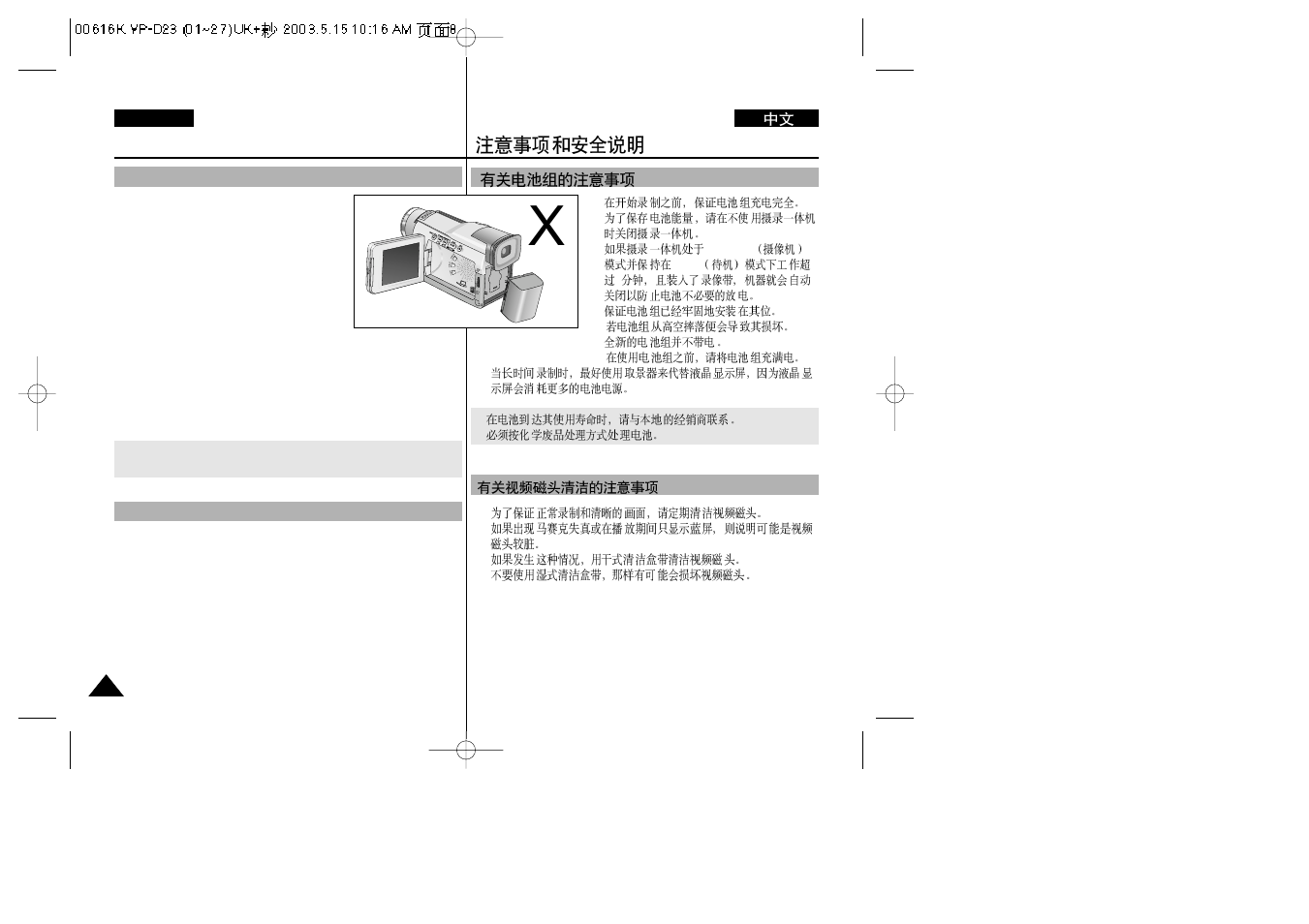 Samsung VP-D23i  EN User Manual | Page 8 / 106