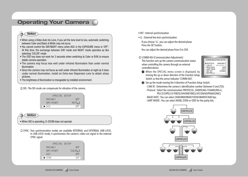 Operating your camera | Samsung SCO-2120R User Manual | Page 18 / 25