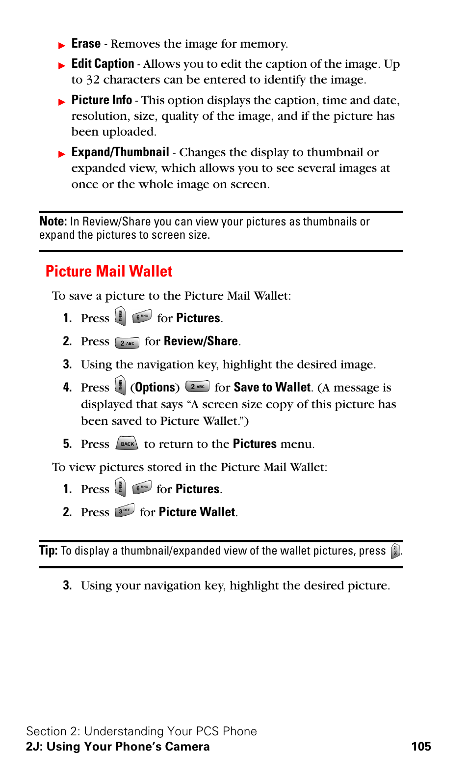 Picture mail wallet | Samsung VGA1000 User Manual | Page 113 / 182