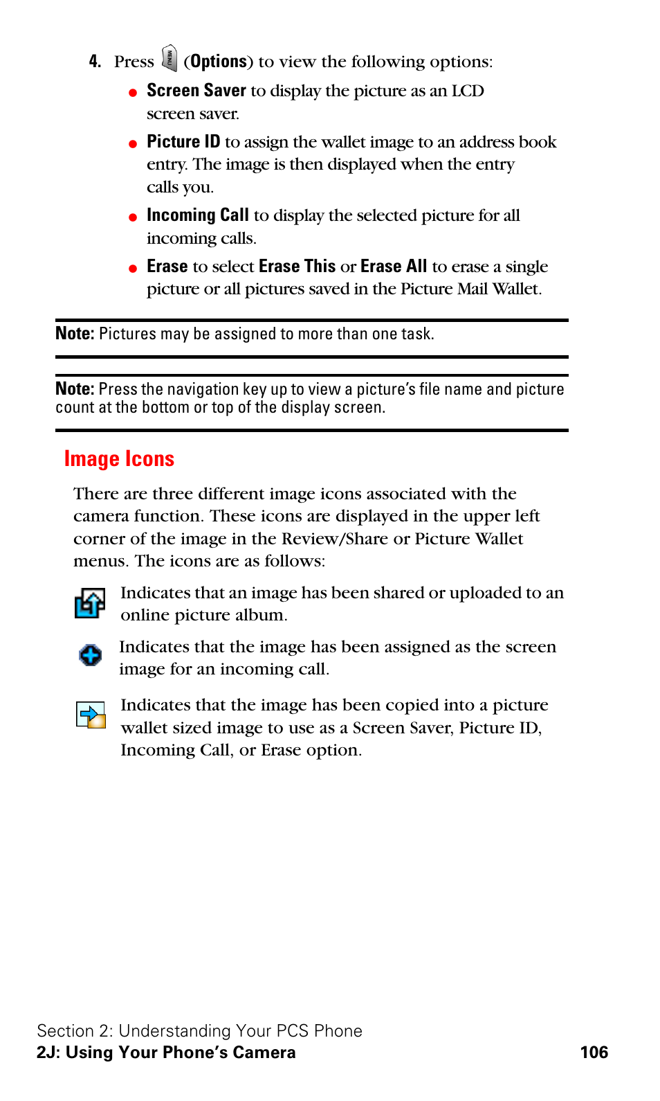 Image icons | Samsung VGA1000 User Manual | Page 114 / 182