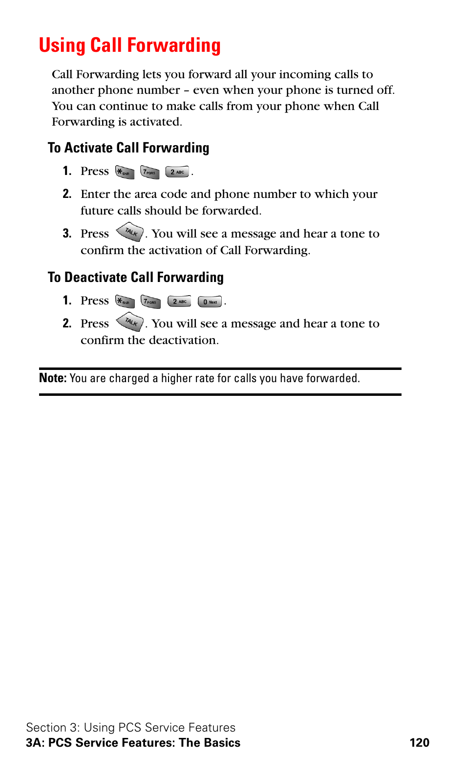 Using call forwarding | Samsung VGA1000 User Manual | Page 128 / 182