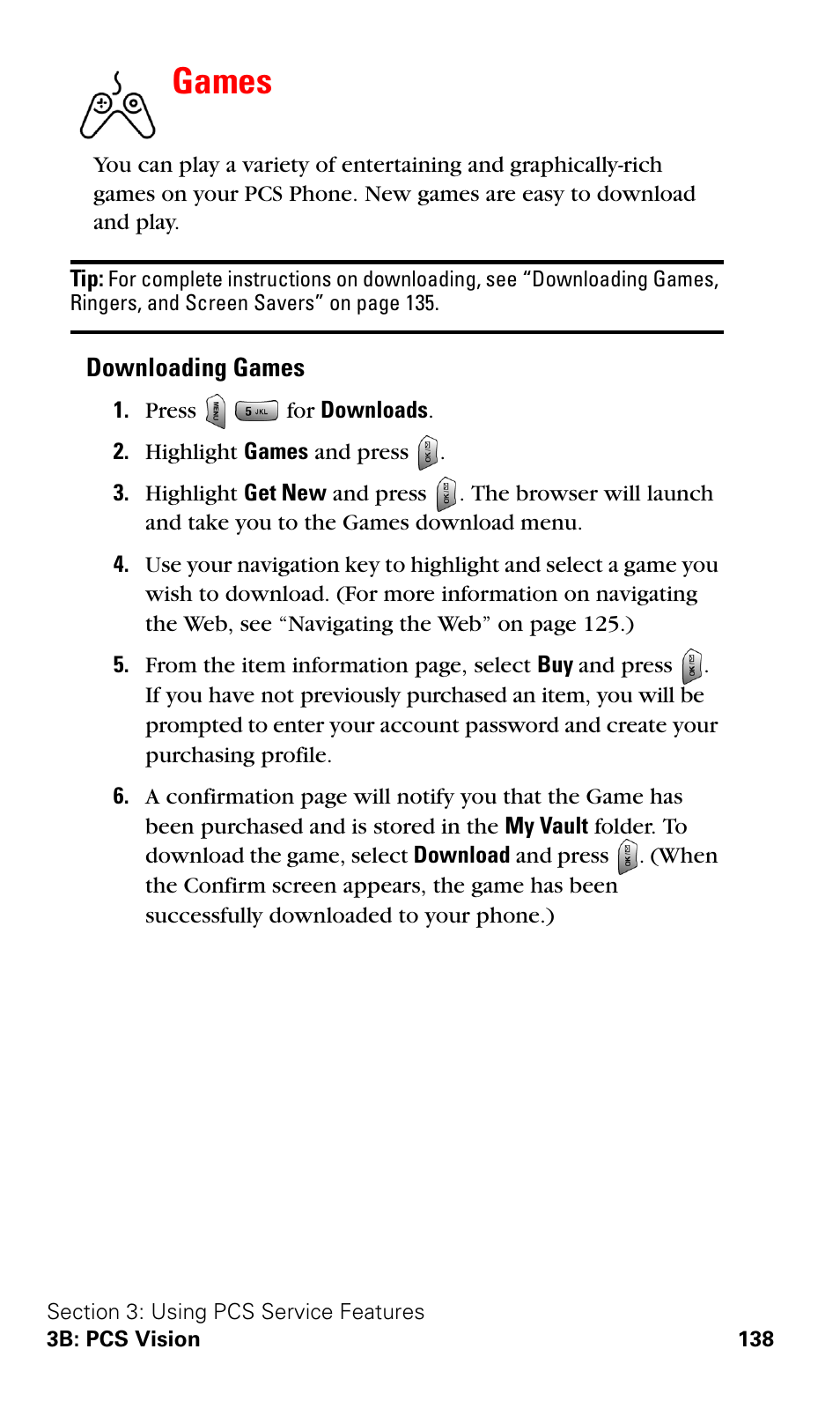 Games | Samsung VGA1000 User Manual | Page 146 / 182