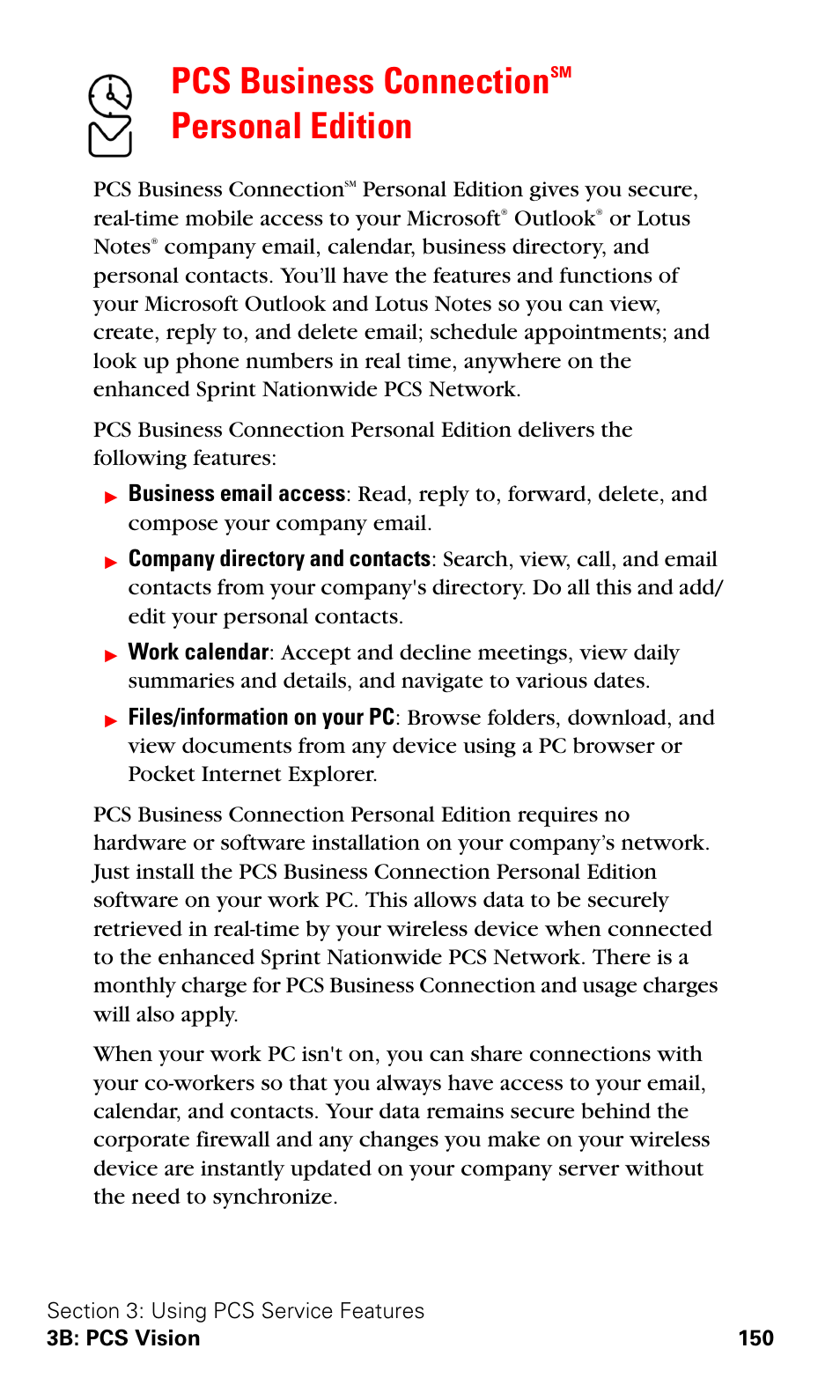 Pcs business connectionsm personal edition, Pcs business connection, Personal edition | Samsung VGA1000 User Manual | Page 158 / 182