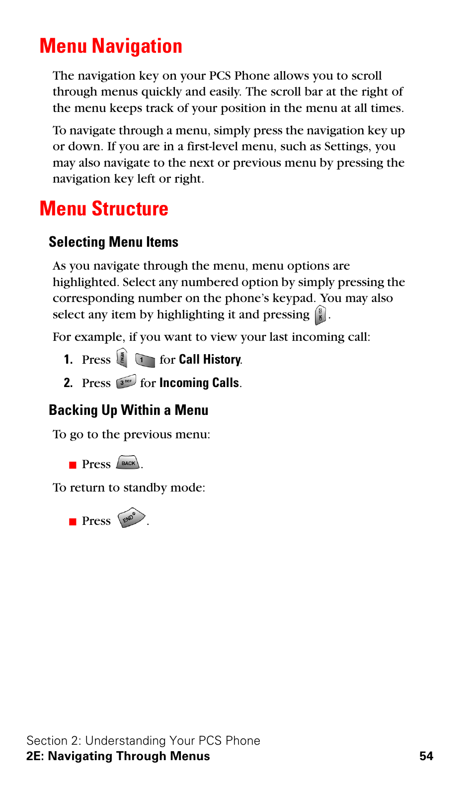 Menu navigation, Menu structure, Menu navigation menu structure | Samsung VGA1000 User Manual | Page 62 / 182