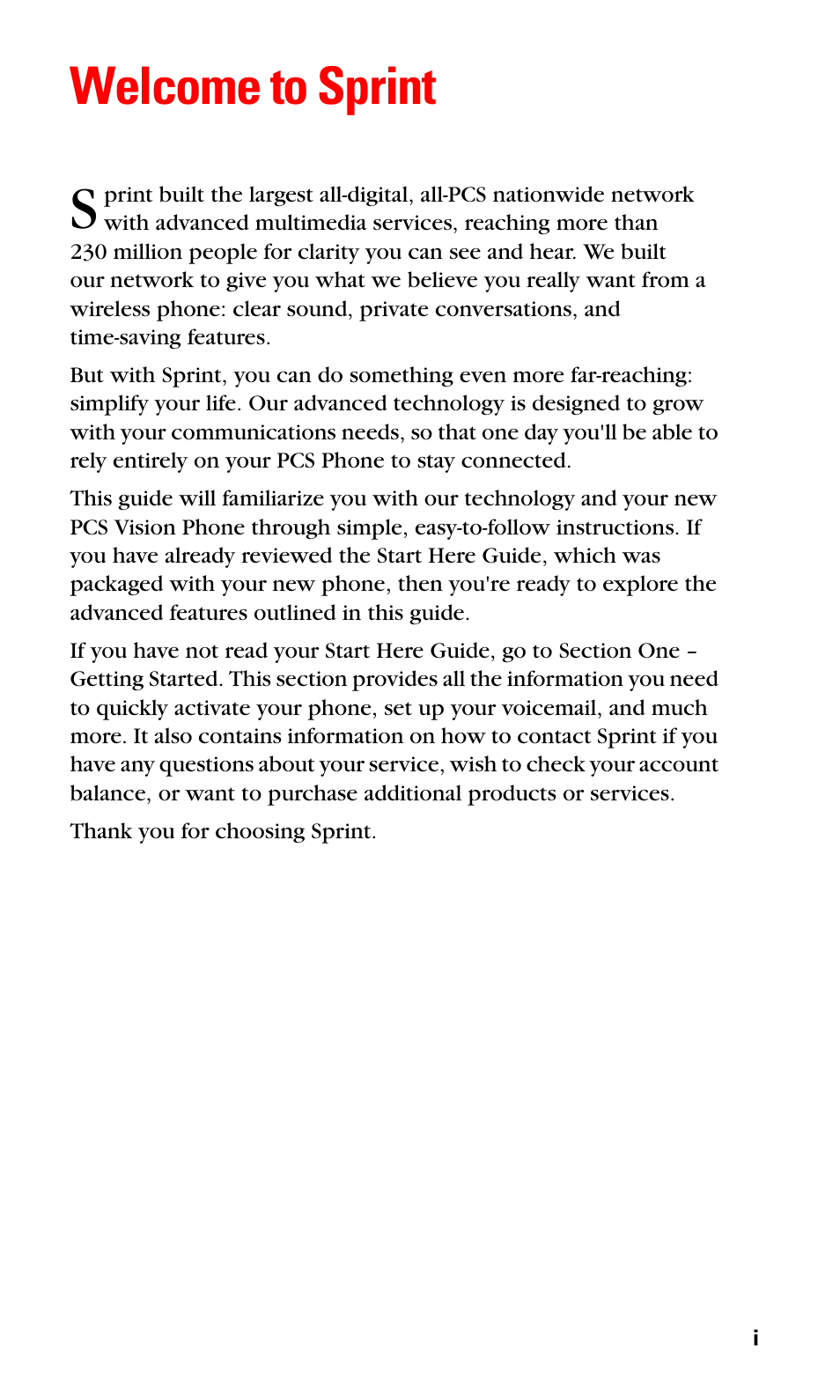 Welcome to sprint | Samsung VGA1000 User Manual | Page 7 / 182