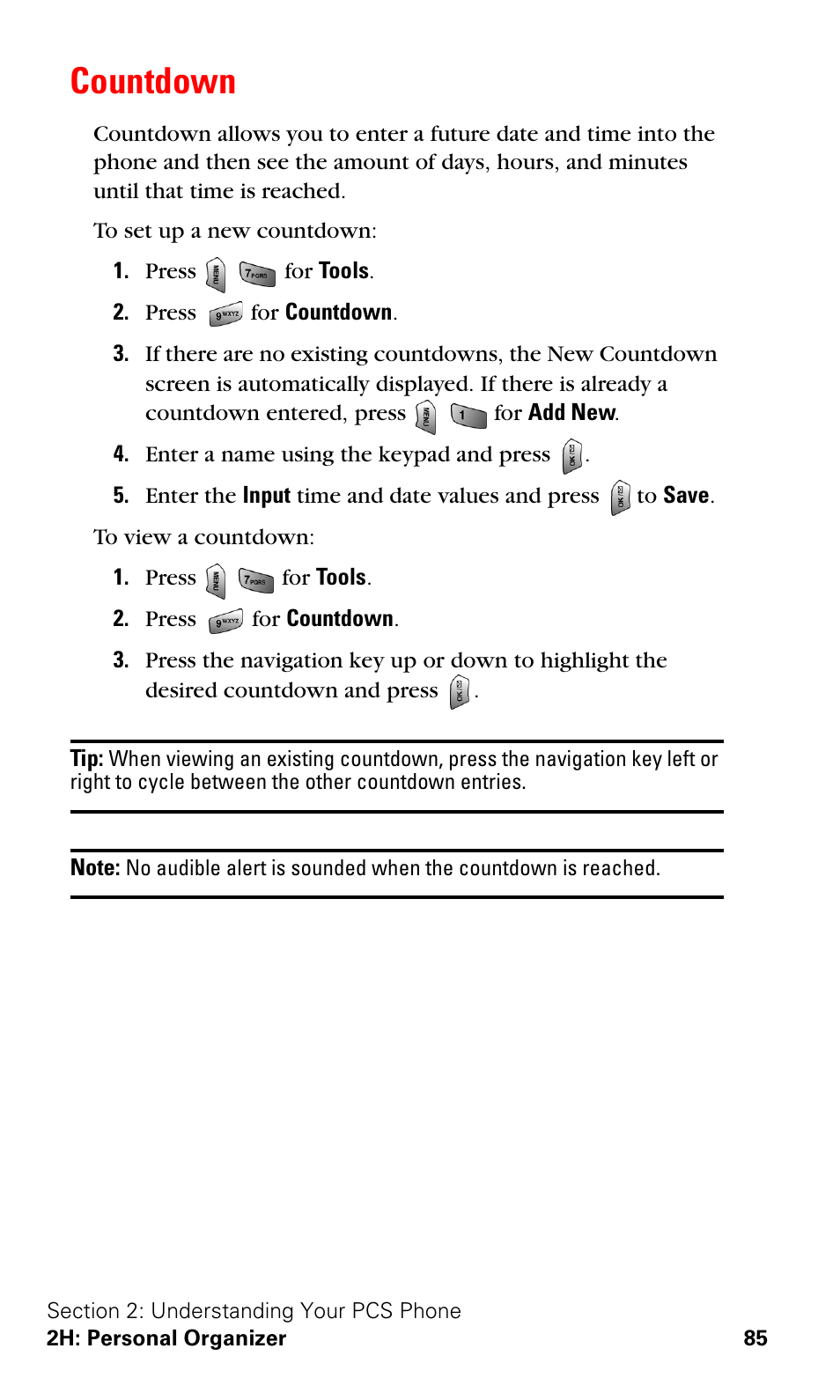 Countdown | Samsung VGA1000 User Manual | Page 93 / 182