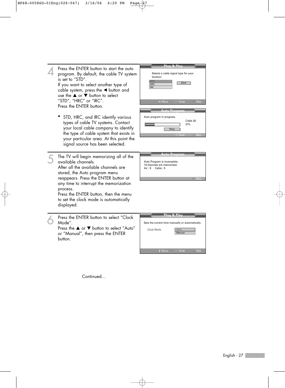 Samsung HL-S6166W User Manual | Page 27 / 132