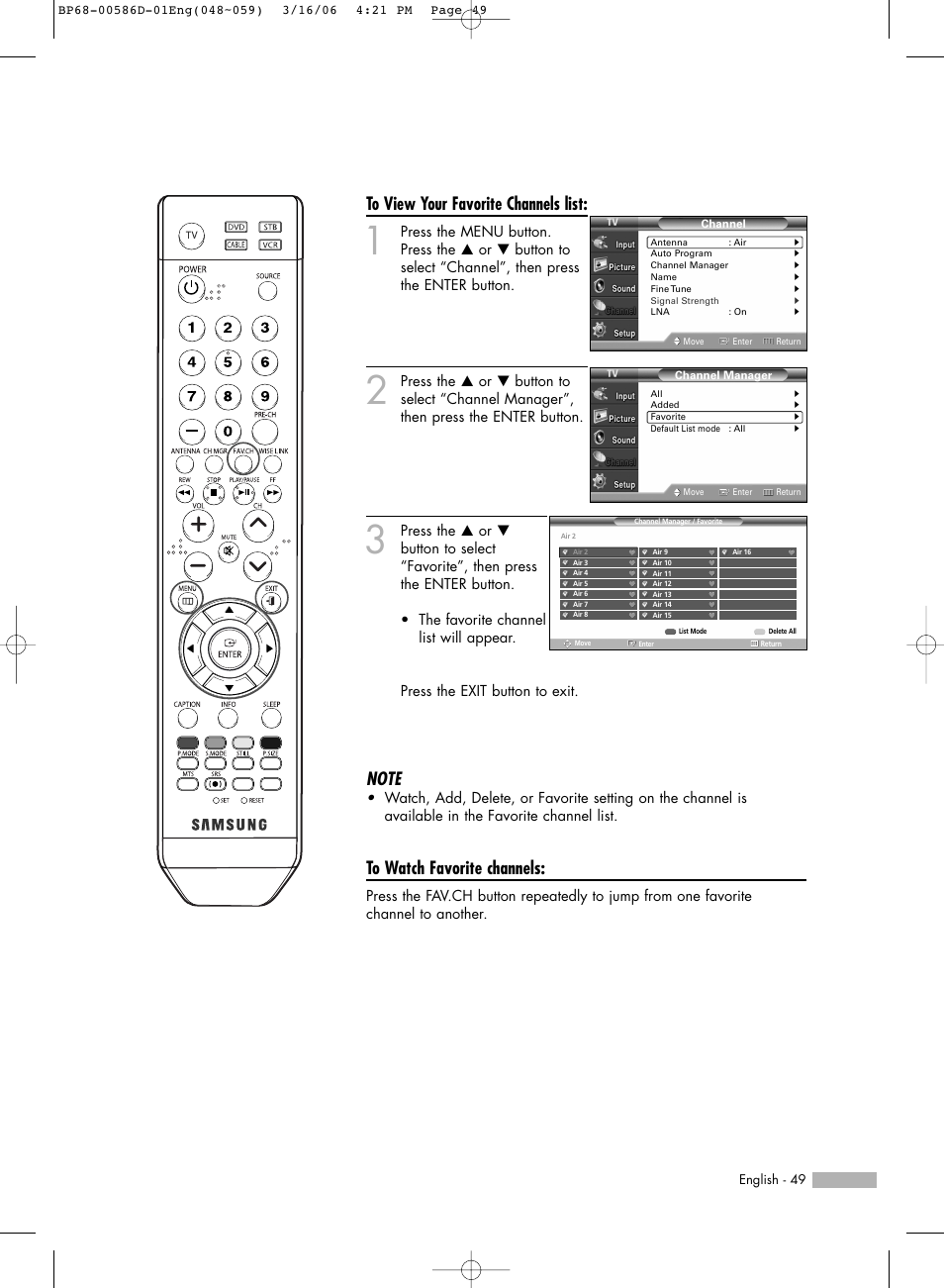 Samsung HL-S6166W User Manual | Page 49 / 132