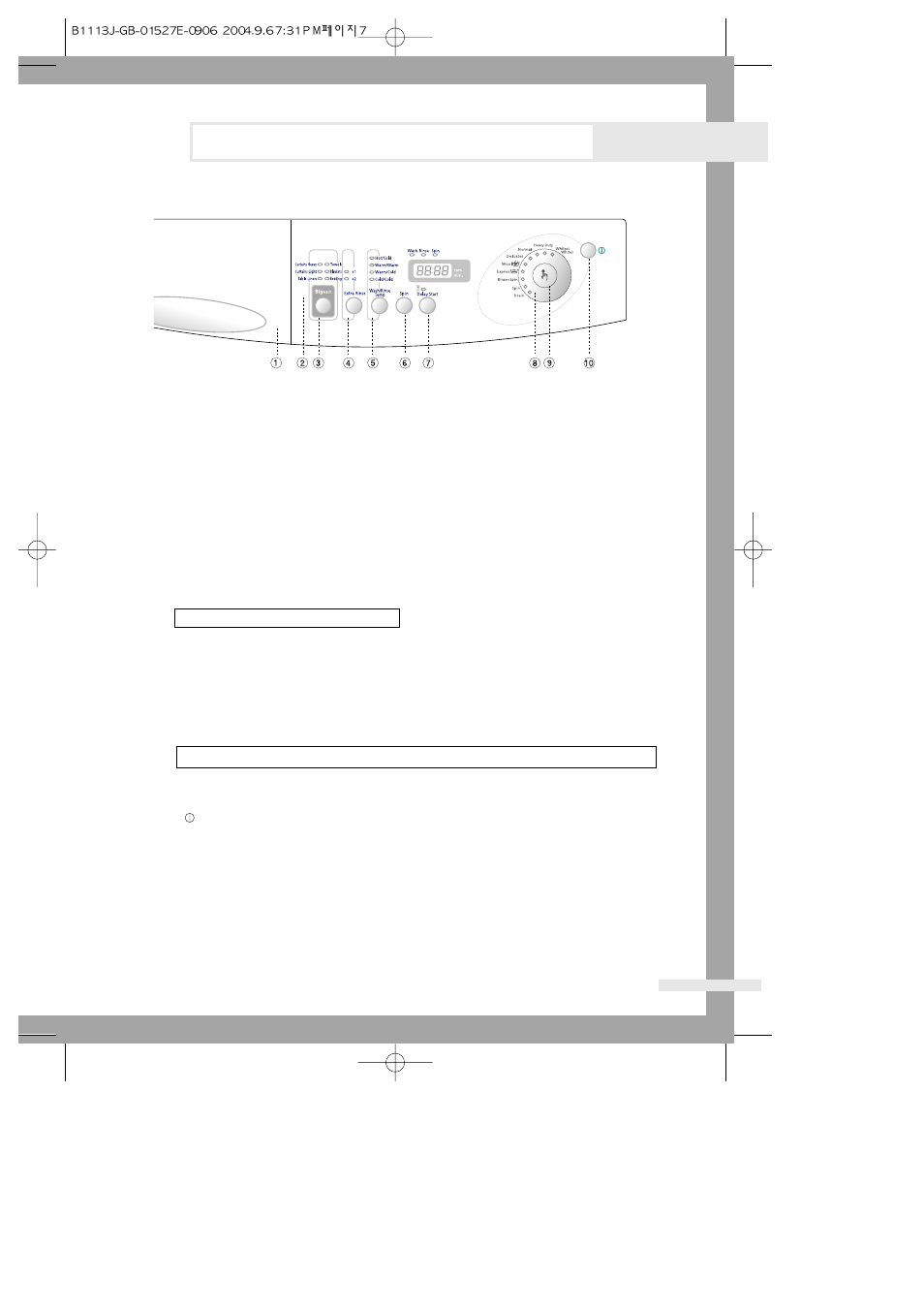 Washing a load of laundry, Overview of the control panel | Samsung B1113J B913J User Manual | Page 9 / 23