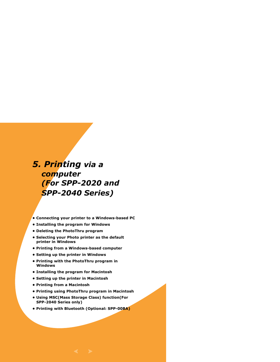 Printing via a computer, For spp-2020 and spp-2040 series), Printing | Samsung SPP 2040 User Manual | Page 35 / 81