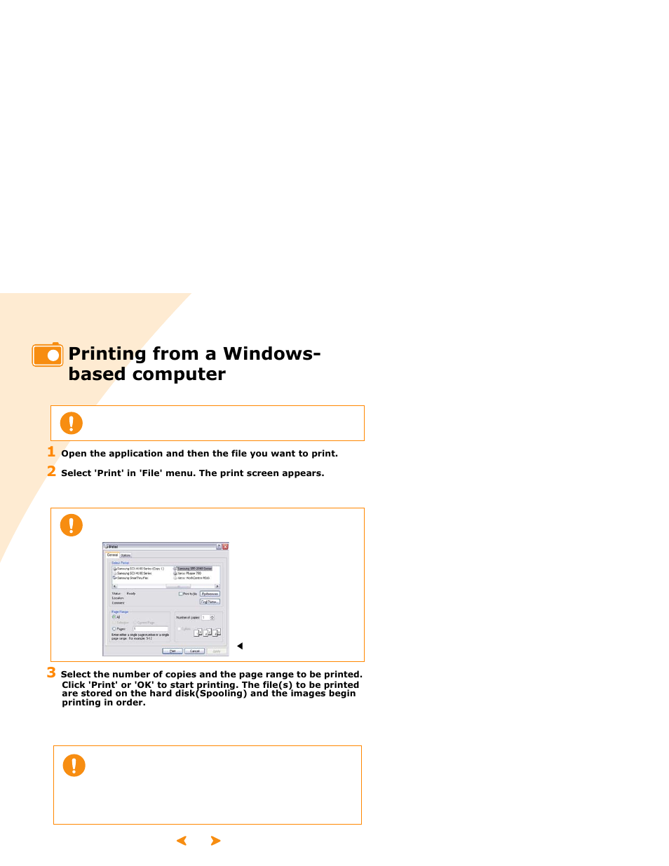 Printing from a windows- based computer, Printing from a windows-based computer | Samsung SPP 2040 User Manual | Page 45 / 81