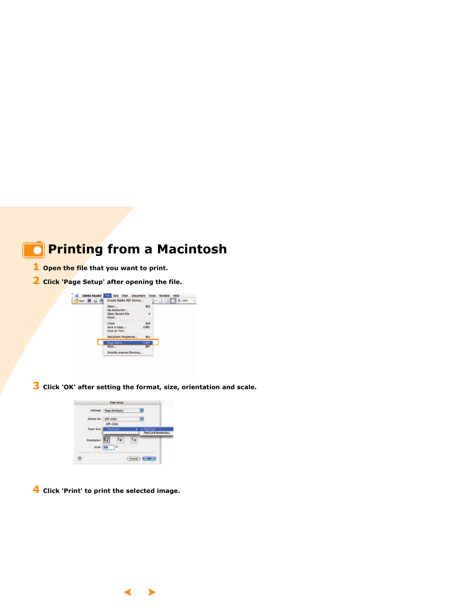 Printing from a macintosh | Samsung SPP 2040 User Manual | Page 60 / 81